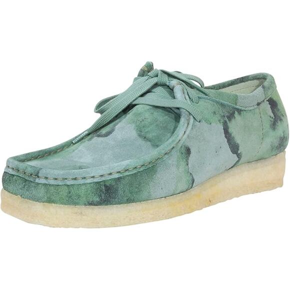 NWT Clarks Men S Originals Wallabee Lace up Moccasins Green -Size 10.5